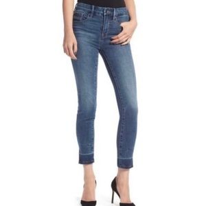 GOOD AMERICAN Good Legs Tapered Slit Hem Size 9 / 29 blue stretch high rise